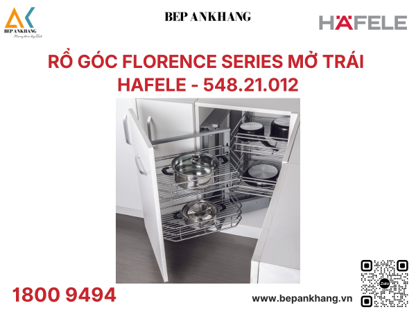 Rổ Góc Florence Series Mở Trái Hafele 548.21.012